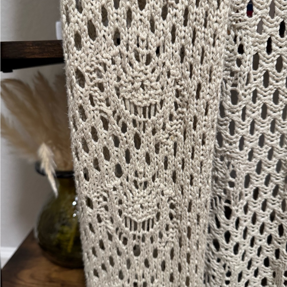 Lovestitch Cream Open-Knit Cardigan - Picture 3 of 5